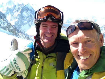 Guides Chris Fellows & Michael Silitch in Chamonix with Hestra
